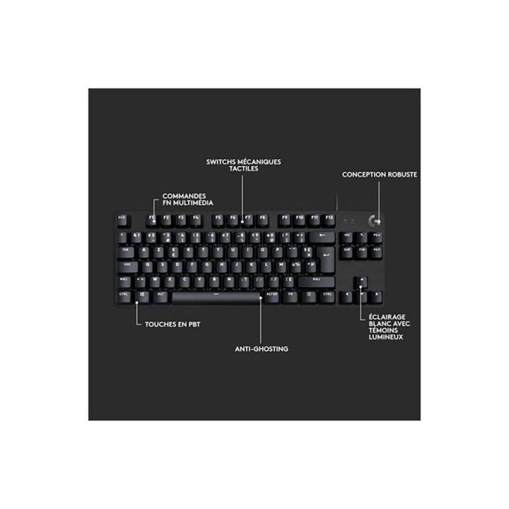 Clavier gamer LOGITECH G413 TKL SE mécanique