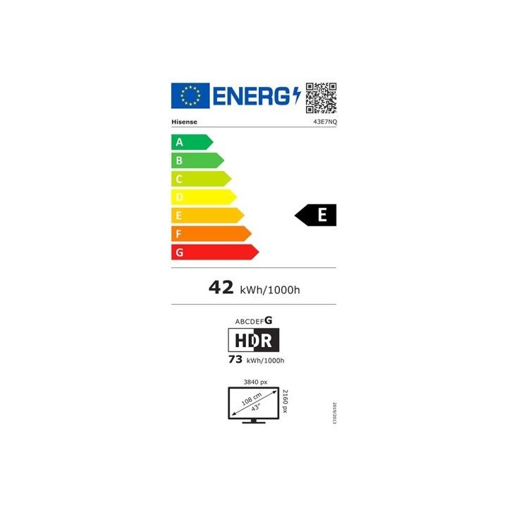 TV QLED 43" HISENSE 43E7KQ