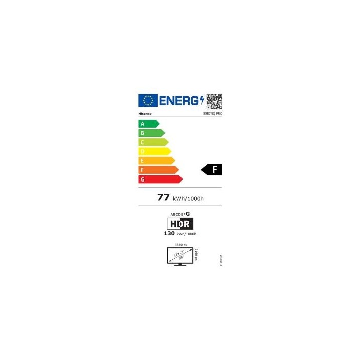 TV QLED 55'' HISENSE 55E7NQ PRO 144Hz