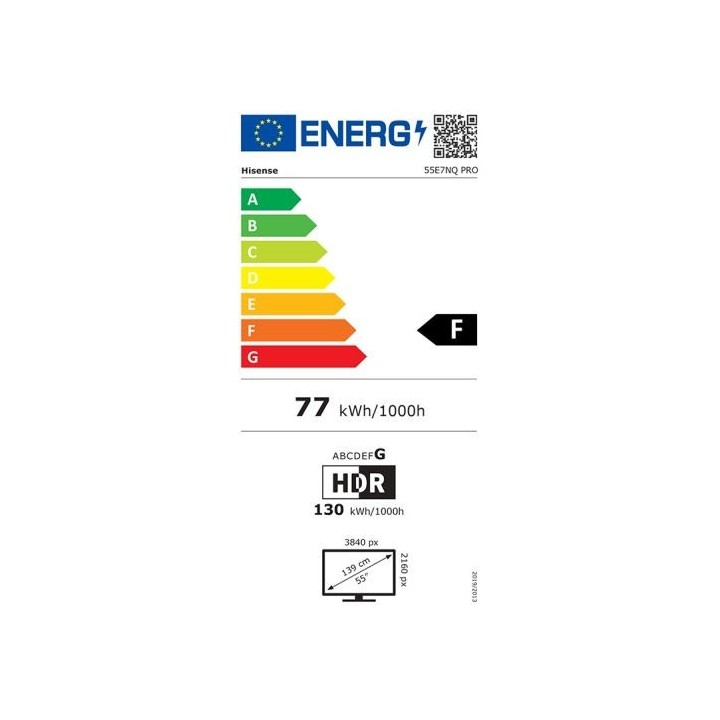 TV QLED 55'' HISENSE 55E7NQ PRO 144Hz