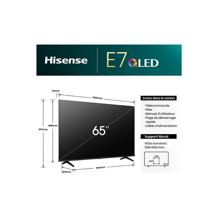 TV QLED 65" HISENSE 65E7NQ