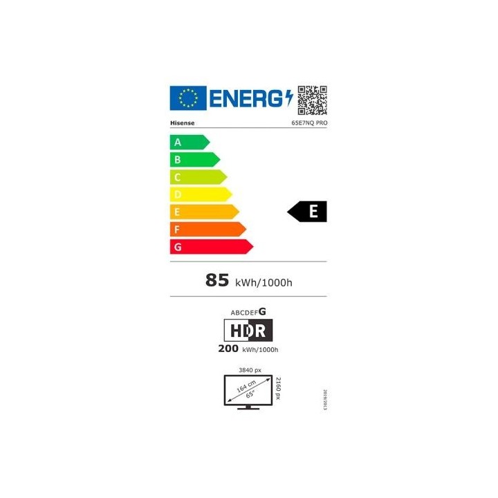 TV QLED 65" HISENSE 65E7NQ PRO