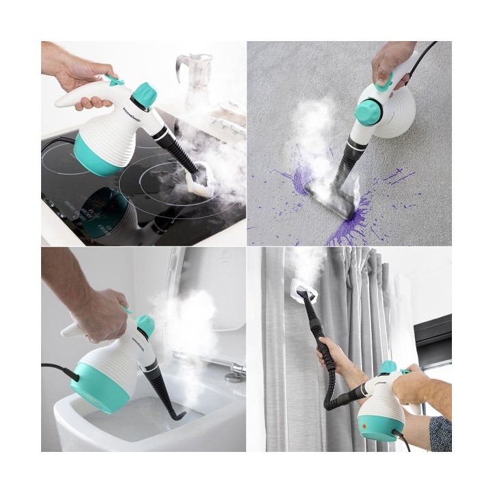 Nettoyeur Vapeur à Main 9 en 1 avec Accessoires Steany InnovaGoods 0,35 L 3 Bar 1000W