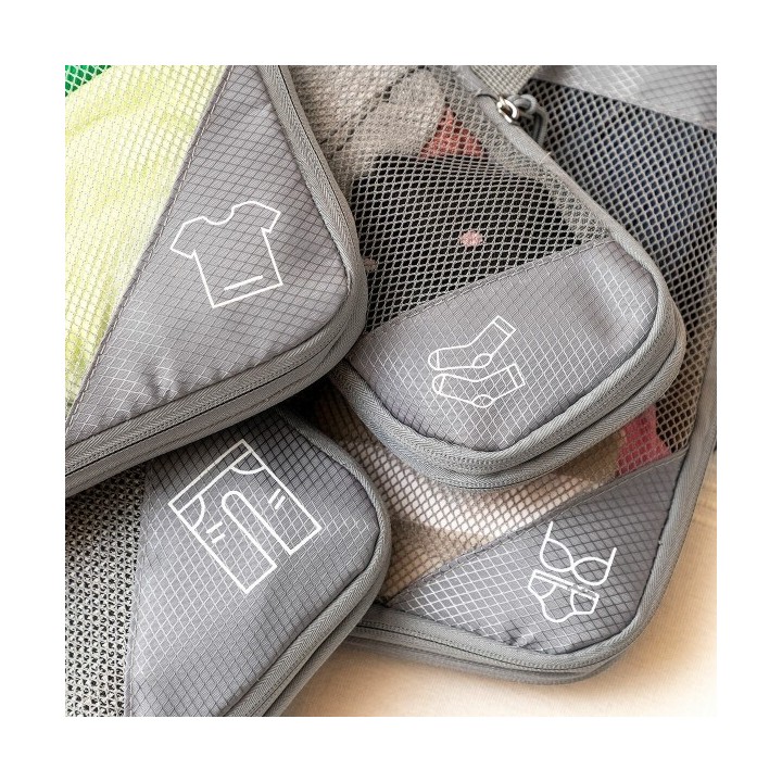 Sacs de Rangement à Compression pour Valises Compakube InnovaGoods 4 Pièces