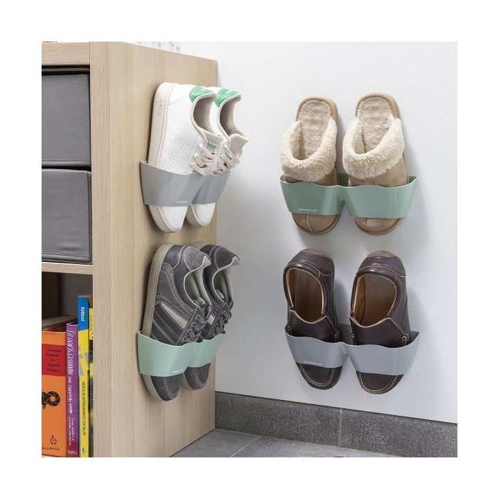 Meubles à chaussures avec adhésifs Shohold InnovaGoods Pack de 4 unités