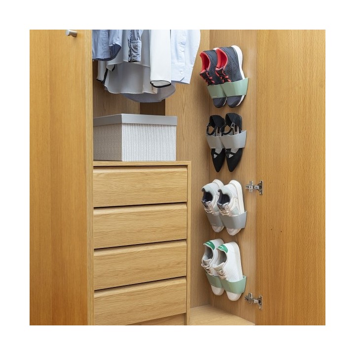 Meubles à chaussures avec adhésifs Shohold InnovaGoods Pack de 4 unités