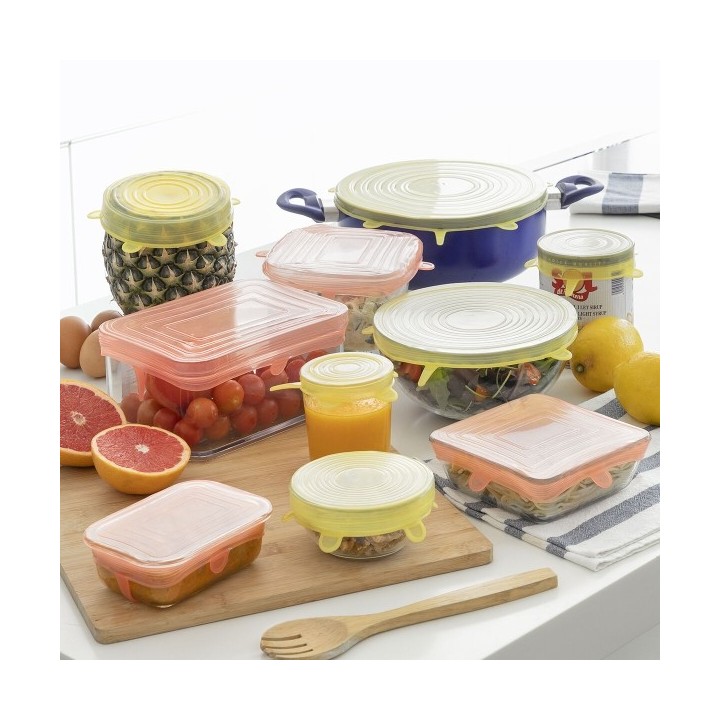 Jeu de 10 Couvercles de Cuisine Réutilisables et Réglables Lilyd InnovaGoods
