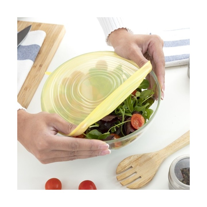 Jeu de 10 Couvercles de Cuisine Réutilisables et Réglables Lilyd InnovaGoods