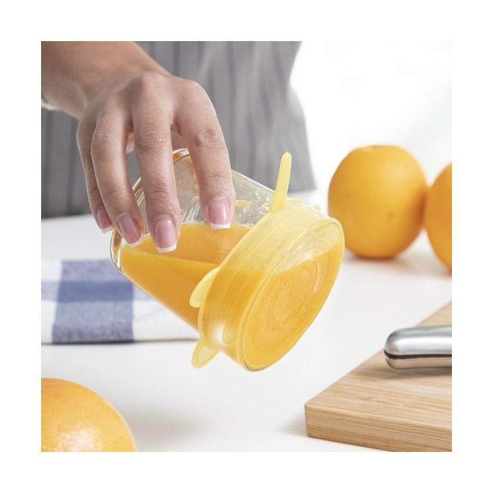 Jeu de 10 Couvercles de Cuisine Réutilisables et Réglables Lilyd InnovaGoods