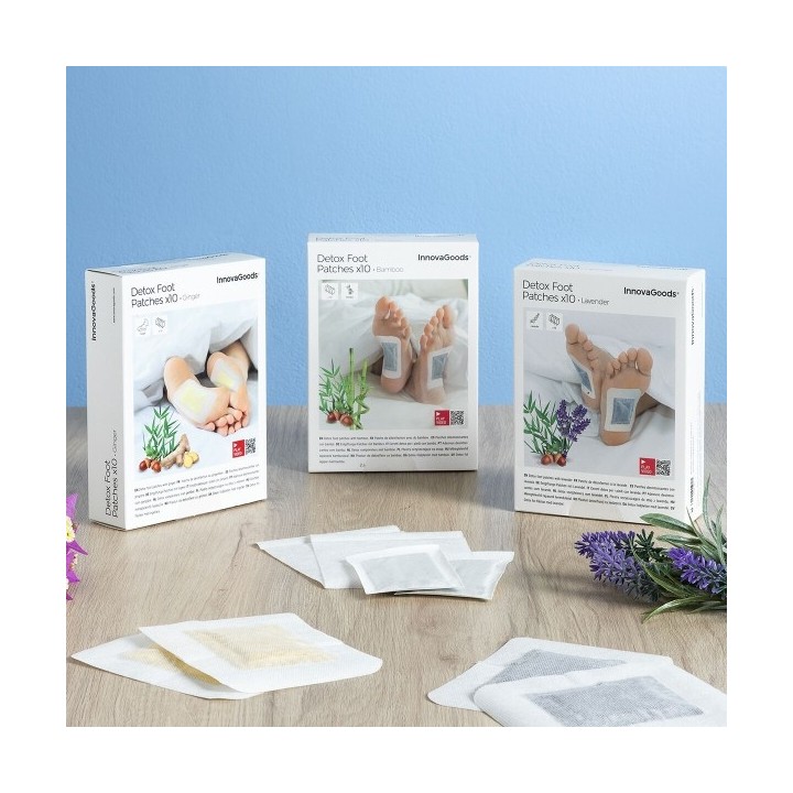 Patchs Détoxifiants pour les pieds Lavender InnovaGoods 10 Unités