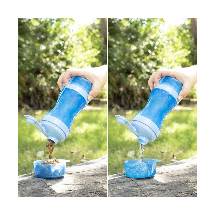 Bouteille avec Distributeur d'Eau et d'Aliments pour Animaux 2 en 1 Pettap InnovaGoods