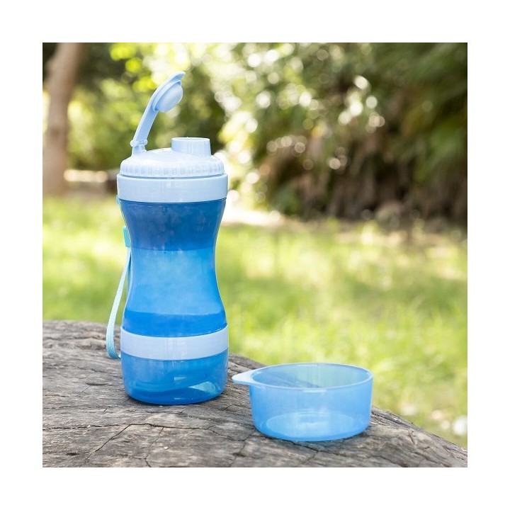 Bouteille avec Distributeur d'Eau et d'Aliments pour Animaux 2 en 1 Pettap InnovaGoods