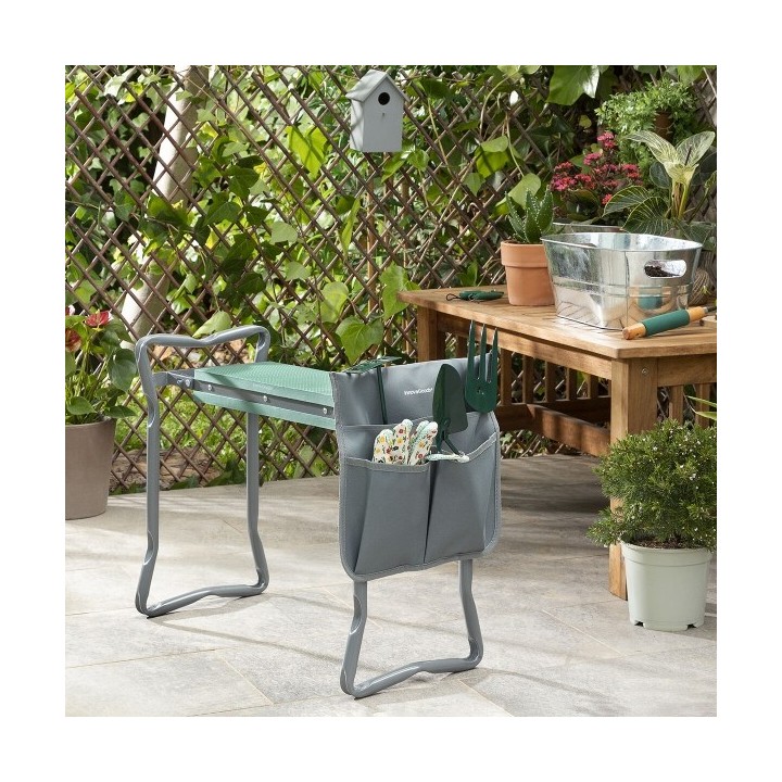 Banc de Jardin Pliable avec Sac à Outils 3 en 1 Situl InnovaGoods