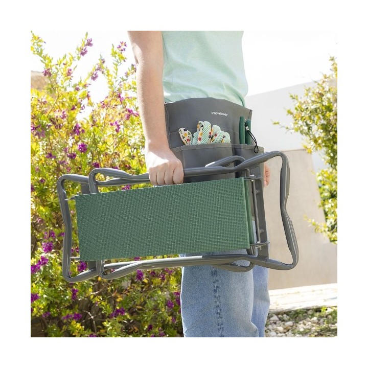 Banc de Jardin Pliable avec Sac à Outils 3 en 1 Situl InnovaGoods