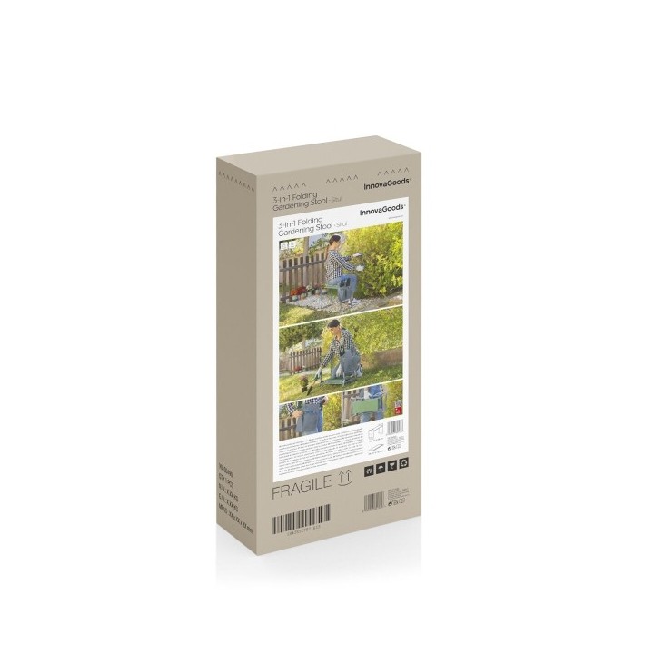 Banc de Jardin Pliable avec Sac à Outils 3 en 1 Situl InnovaGoods