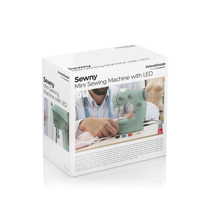 Mini Machine à Coudre Portable avec LED, Coupe Fil et Accessoires Sewny InnovaGoods