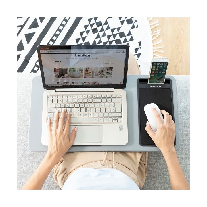 Bureau Portable d'Ordinateur avec Coussin XL Deskion InnovaGoods