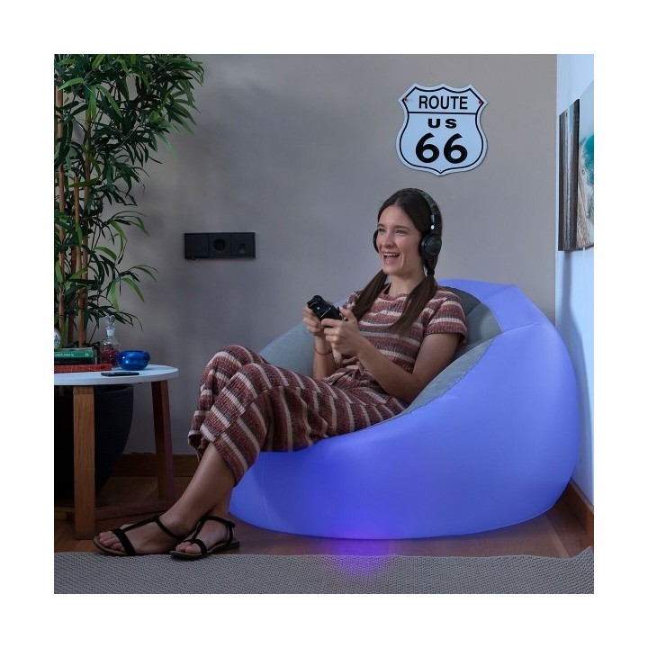 Fauteuil Gonflable avec LED Multicolore et Télécommande Chight InnovaGoods