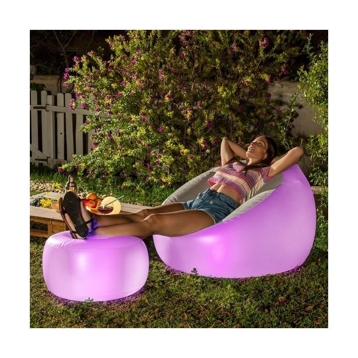 Fauteuil Gonflable avec LED Multicolore et Télécommande Chight InnovaGoods