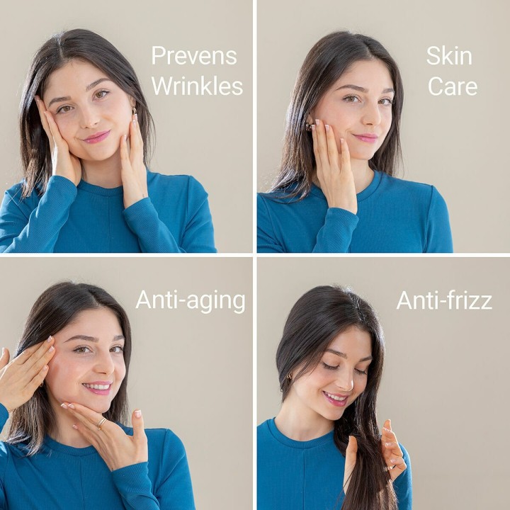 Oreiller Cervical Anti Rides avec Housse en Satin Youthlow InnovaGoods