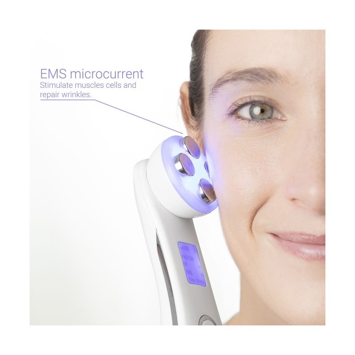 Masseur Facial avec Radiofréquence, Photothérapie et Électrostimulation Wace InnovaGoods