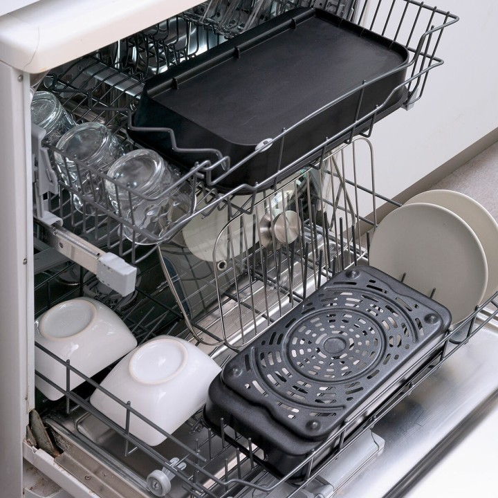 Friteuse à Air avec Gril, Accessoires et Livre de Recettes InnovaGoods Fryinn 12 in 1 6000 Noir Acier 3400 W 6 L