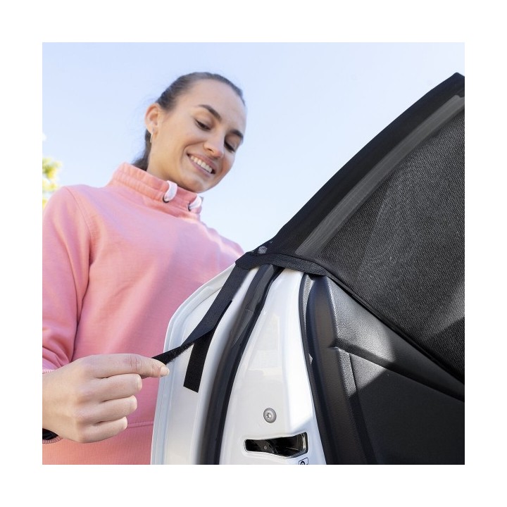 Parasol de Voiture en Maille UVlock InnovaGoods Pack de 2 unités