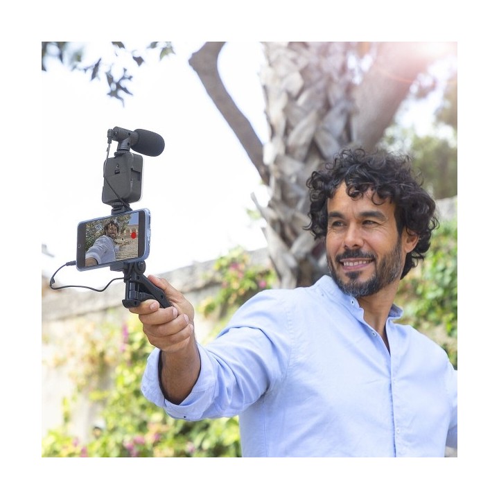 Kit Vlogging avec Lumière, Micro y Télécommande Plodni InnovaGoods 6 Pièces