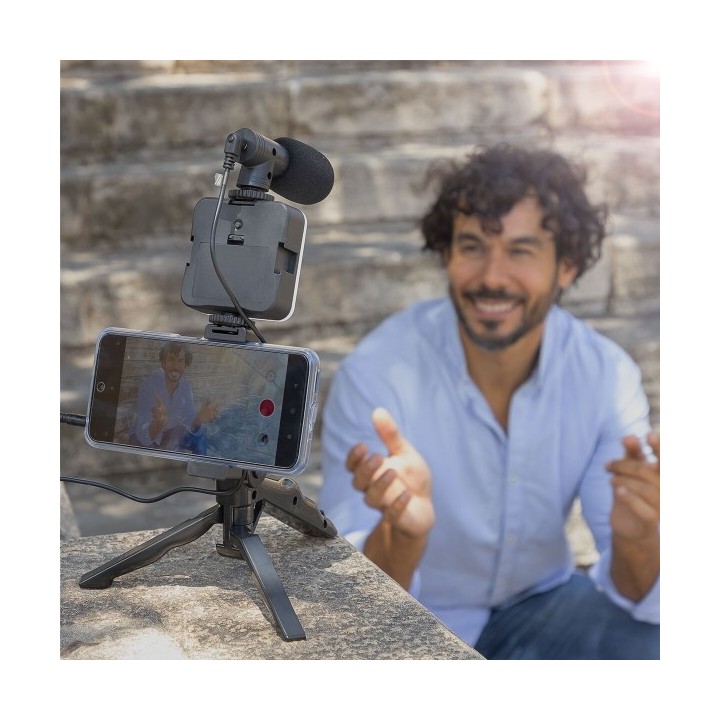 Kit Vlogging avec Lumière, Micro y Télécommande Plodni InnovaGoods 6 Pièces