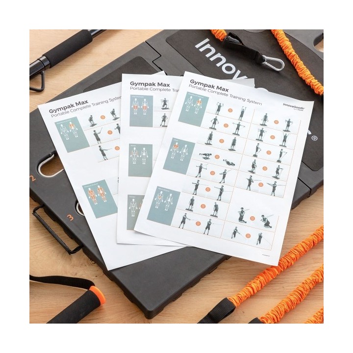 Système d'entrainement complet portatif avec guide d'exercices Gympak Max InnovaGoods