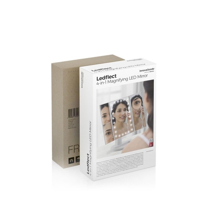 Miroir Grossissant avec LED 4 in 1 Ledflect InnovaGoods