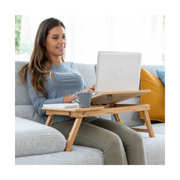 Table pliante d'appoint en bambou Lapwood InnovaGoods