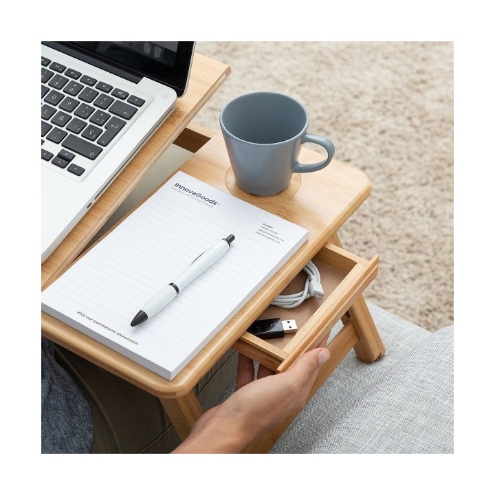 Table pliante d'appoint en bambou Lapwood InnovaGoods