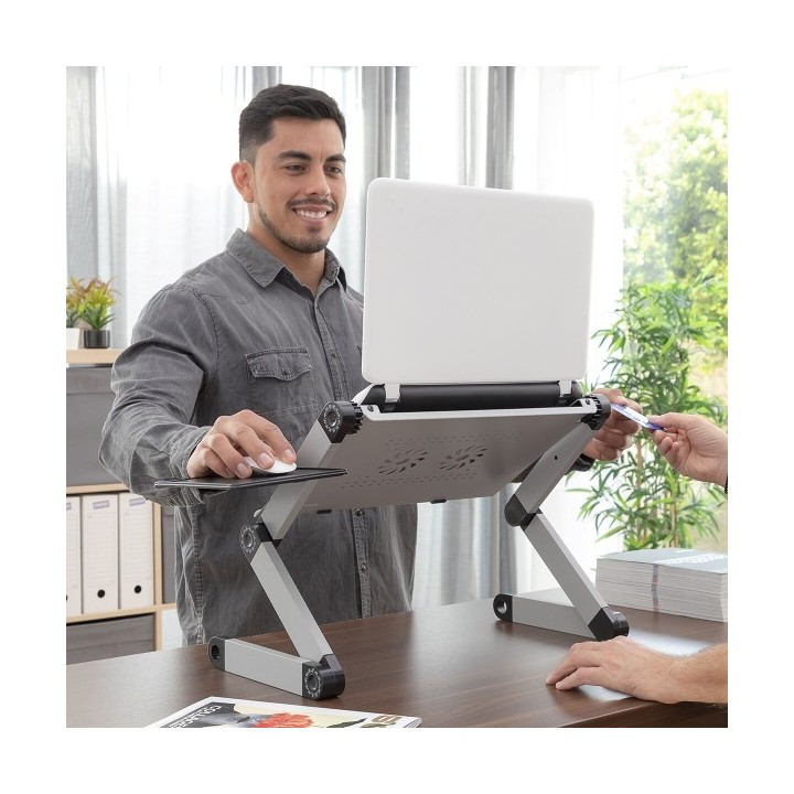 Table Réglable Positions Multiples pour Ordinateur Portable Omnible InnovaGoods