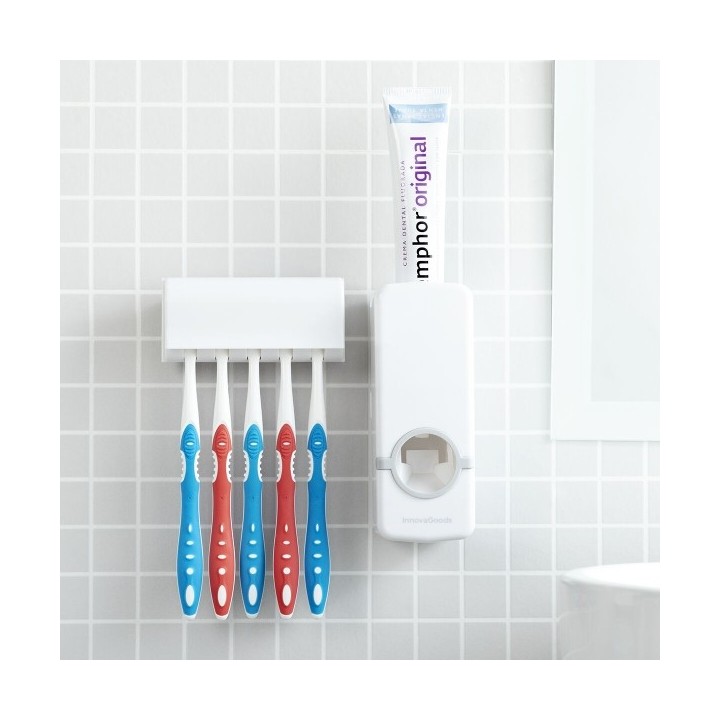 Distributeur de Dentifrice avec Porte Brosse à Dents Diseeth InnovaGoods