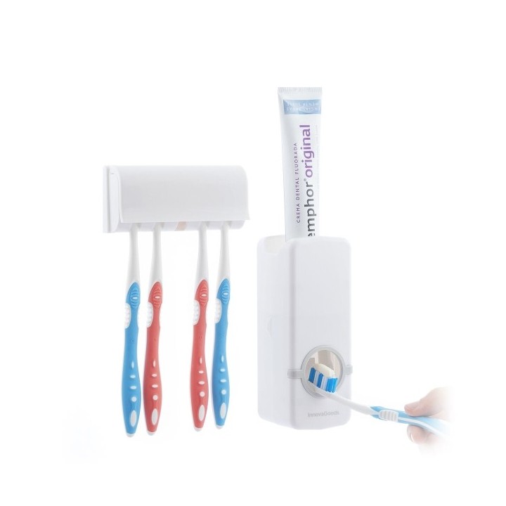 Distributeur de Dentifrice avec Porte Brosse à Dents Diseeth InnovaGoods
