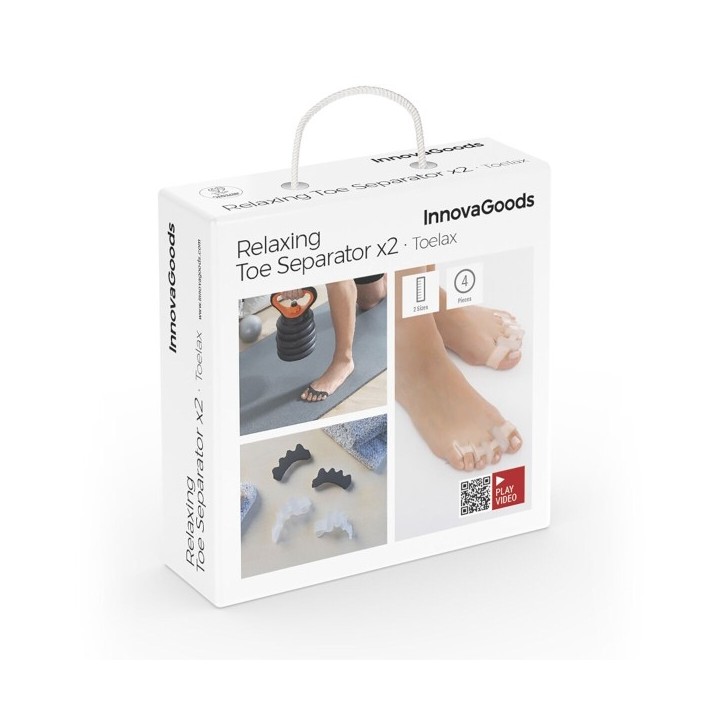Séparateurs d’Orteils pour la Détente et le Sport Toelax InnovaGoods 4 Unités