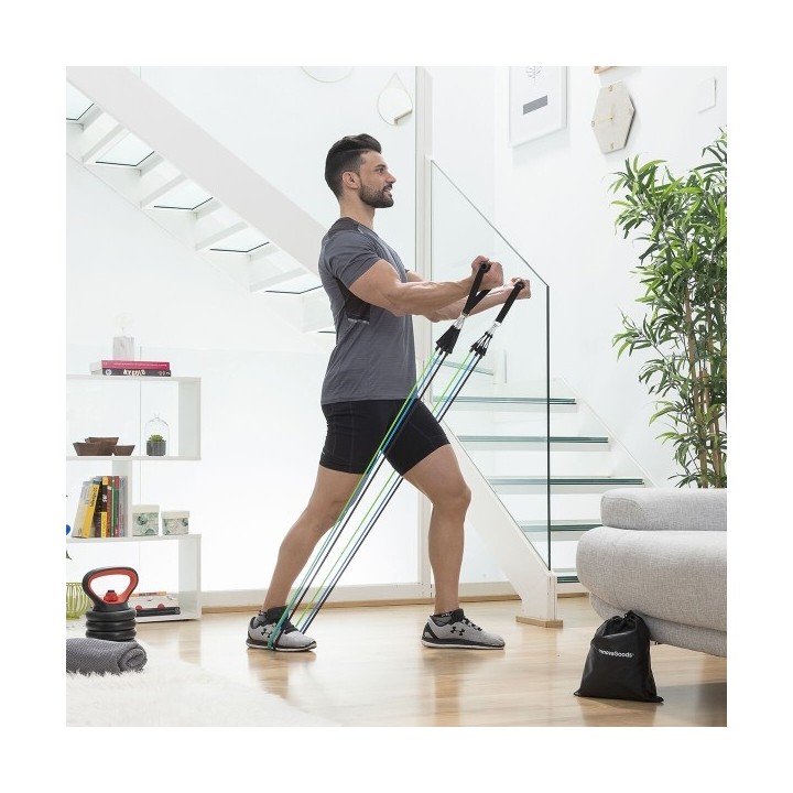 Set de Bandes de Résistance avec Accessoires et Guide d´Entraînement Tribainer InnovaGoods 3 Unités