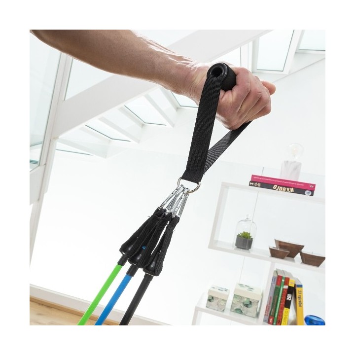 Set de Bandes de Résistance avec Accessoires et Guide d´Entraînement Tribainer InnovaGoods 3 Unités