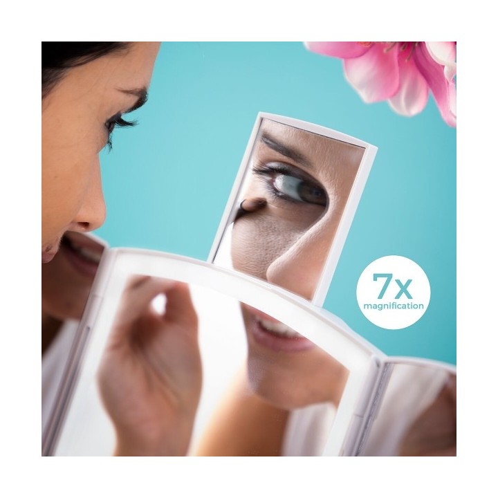 Miroir LED Pliable avec Organisateur de Maquillage 3 en 1 Panomir InnovaGoods