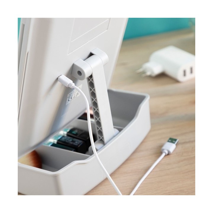 Miroir LED Pliable avec Organisateur de Maquillage 3 en 1 Panomir InnovaGoods