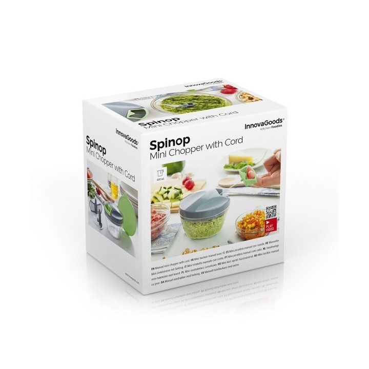 Mini Hachoir Manuel avec Cordon Spinop InnovaGoods