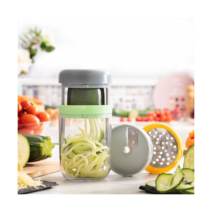 Coupe légumes en Spirale et Râpe à Légumes avec Recettes Vigizer InnovaGoods