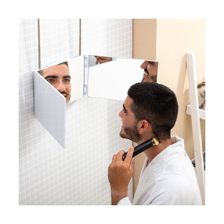 InnovaGoods Miroir de maquillage éclairé Miroir de salle de bain avec design pliant et vue