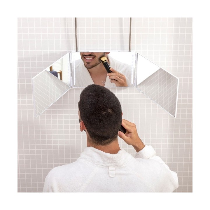 InnovaGoods Miroir de maquillage éclairé Miroir de salle de bain avec design pliant et vue