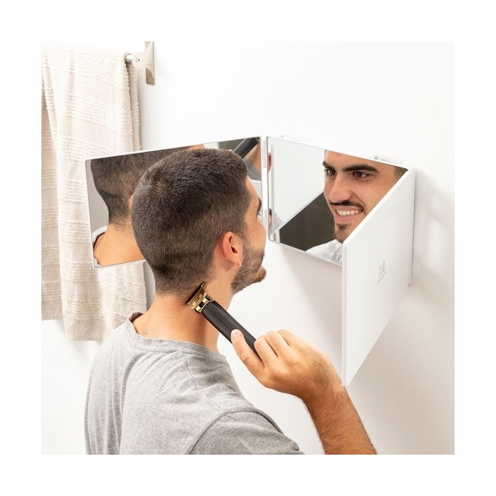 InnovaGoods Miroir de maquillage éclairé Miroir de salle de bain avec design pliant et vue