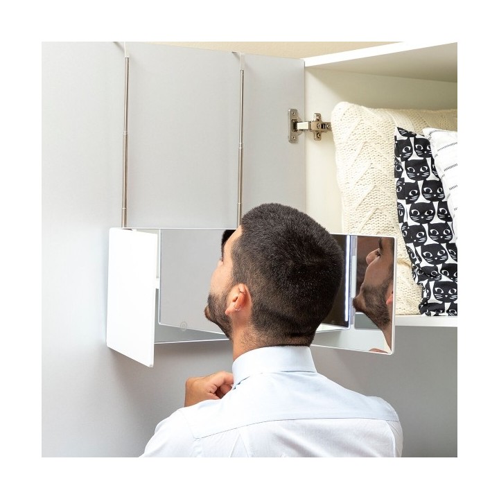InnovaGoods Miroir de maquillage éclairé Miroir de salle de bain avec design pliant et vue