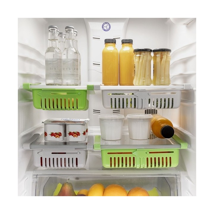 Rangement Réglable pour Réfrigérateur Friwer InnovaGoods 2 Unités