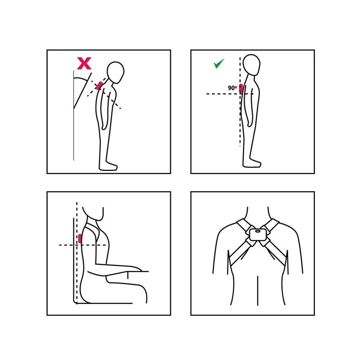 Entraîneur de Posture Intelligent Rechargeable avec Vibration Viback InnovaGoods