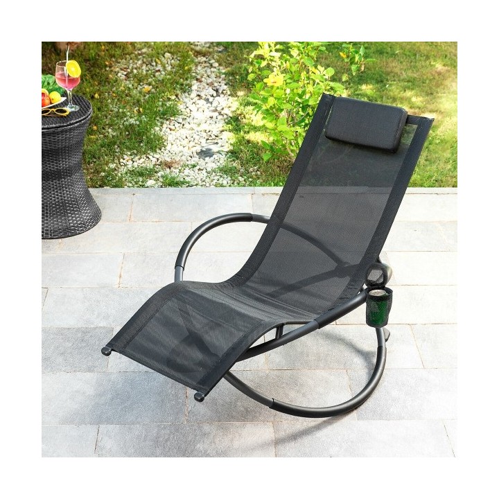 Chaise Longue Pliante à Bascule Orbitale Rockorb InnovaGoods